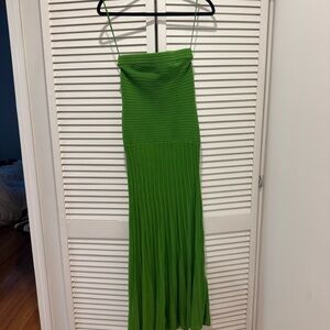 COS Vibrant Green Ribbed dress